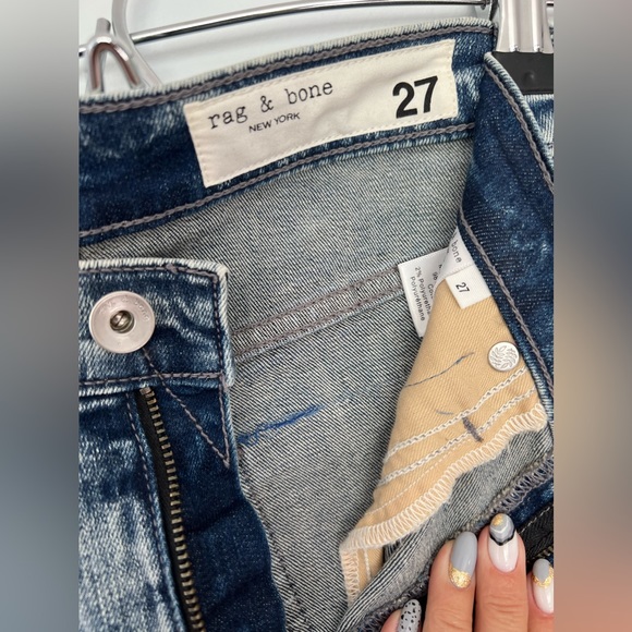 Sold☀️Rag & Bone Nina High-Rise Ankle Flare Jeans in Pearl - Picture 8 of 16